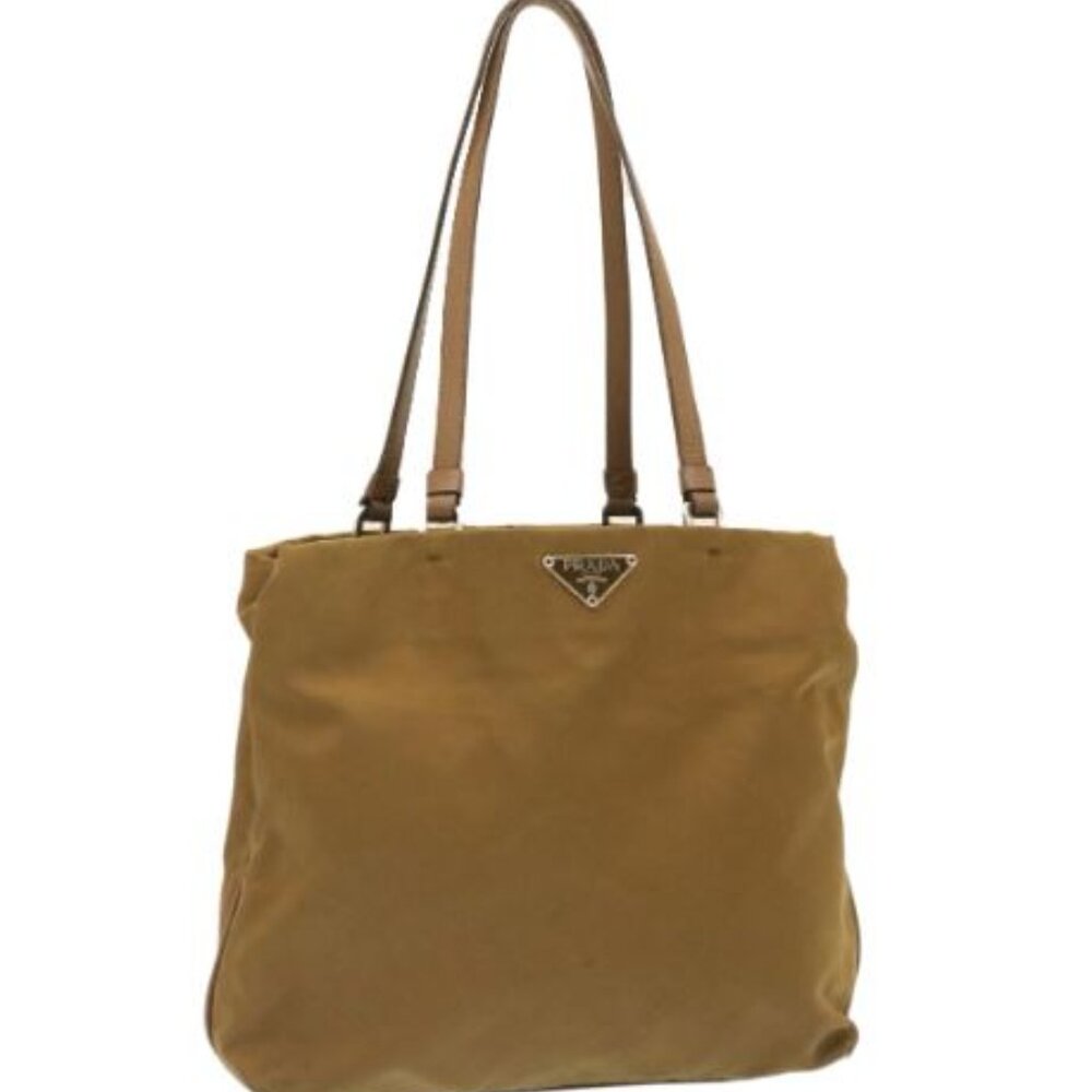Authentic PRADA Hand Bag Nylon Brown